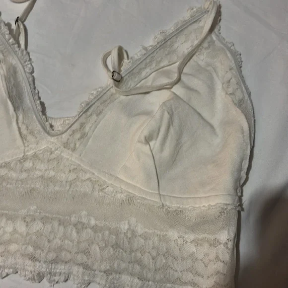 Free People intimately white cami crop top Lace Amina - Picture 5 of 6